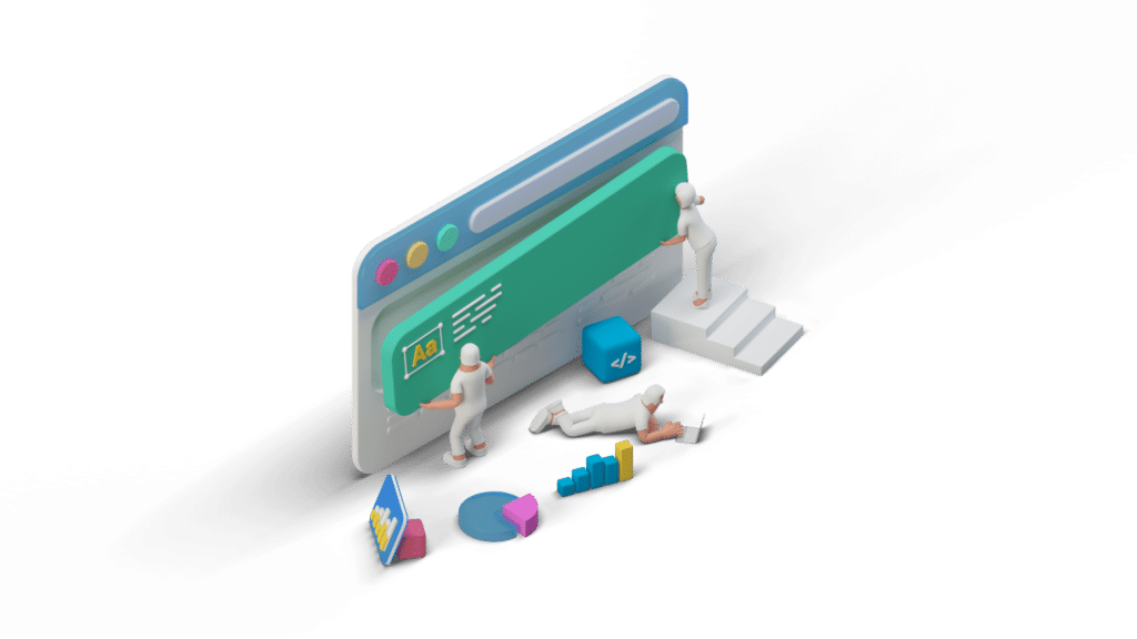 an image of people building a website
